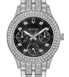Купить в Киеве и в  Украине Bulova Crystals  96N110 кварцевые женские часы с кристаллами Swarovski