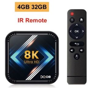 Медиаплеер (ТВ-приставка, смарт приставка) DQ08 RK3528 Smart TV Box Android 13 Quad Core Cortex A53 Підтримка 8K Video 4K HDR10+ Подвійний Wi-Fi BT Google Voice  4/32Gb