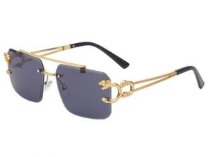 Купить Жіночі модні леопардові сонцезахисні окуляри без оправи з подвійними перемичками з градієнтом Ocean Film Shades UV400