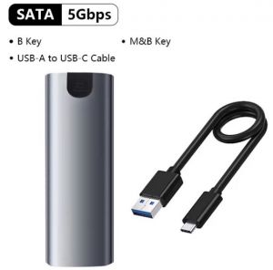 Зовнішня кишеня для M2 NGFF SSD 5 Гбіт/с USB3.1 Корпус типу C HDD Box Tool Free SATA M-Key B- Key 