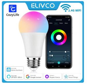 RGBCW E27 Wi-Fi Smart Лампа Таймер Голосове керування CozyLife Support SmartThings Alexa Google Home Alice Home Assistant, 9w