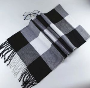 Купить Теплий чоловічий і жіночий універсальний шарф-шаль з китицями    