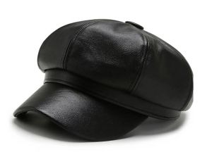 Купить Жіночий восьмикутний капелюх в британському стилі  з ПУ шкіри