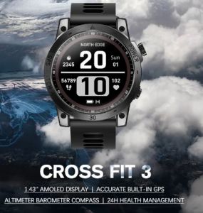 Купить North Edge CrossFit 3 GPS смарт-годинник HD AMOLED-дисплей 50m Альтиметр Барометр Компас 