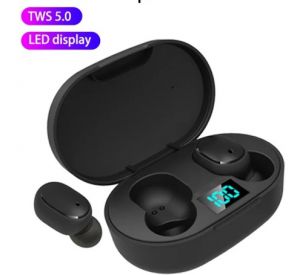 E6S TWS Беспроводная Bluetooth-гарнитура Водонепроницаемые светодиодные наушники с шумоподавлением и микрофоном