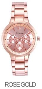 Купить Delevan 1130 кварцевые женские часы со стальным  браслетом