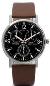 Купить в Киеве и в  Украине Modiya 0392 кварцевые часы с кожаным ремешком