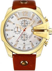 Купить в Киеве и в  Украине Curren 8176 кварцевые мужские часы с кожаным ремешком